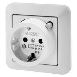 Gewiss GW95522 RCD A 16A 30mA IP21 FI safety socket