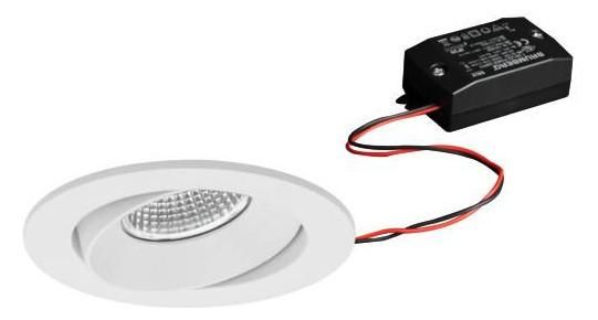Brumberg 38379173 230V AC 7W 3000K structured LED recessed ceiling spotlight