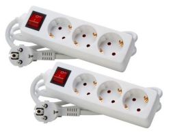 Kopp 129713856 3-way with illuminated switch white power strip