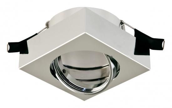 EVN 618811 aluminum square pivoting chrome GX5.3 35W 12V recessed ceiling spotlight