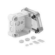OBO Bettermann X04 LGR-TR 114x114mm grey transparent cover cable junction box, 2005058