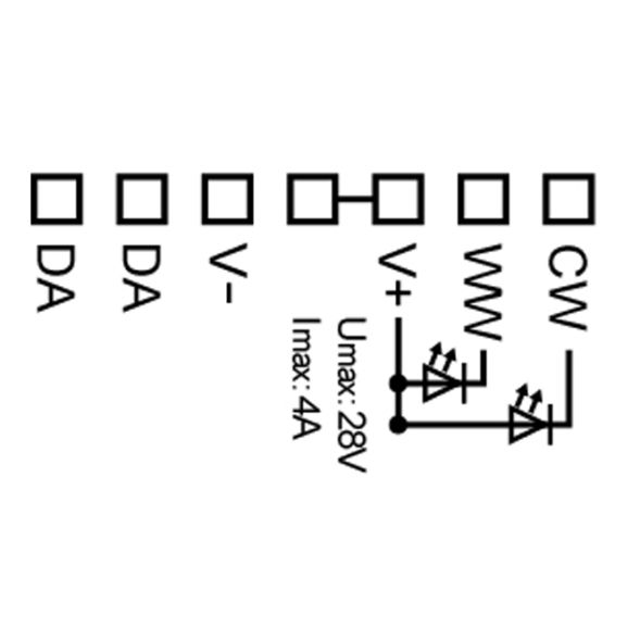 LUNATONE 89453836 DALI LED dimming actuator CV DT8 UP | TW, 4 A