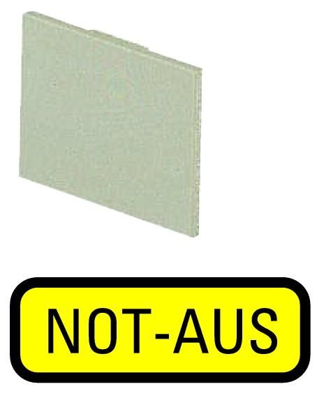 Eaton 199SQ25 insert label, yellow, EMERGENCY STOP, 063200