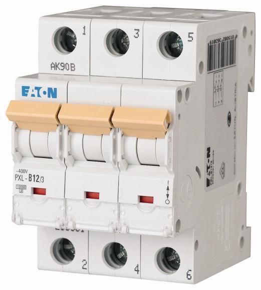 Eaton PXL-B12/3 miniature circuit breaker, 12A, 3p, B-Char, 236381