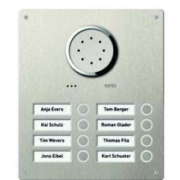 Ritto 1812120 Acero stainless steel door station audio, 8 WE, audio, stainless steel
