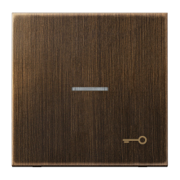 Jung ME2990KO5TAT rocker with light guide, symbol door, brass, series LS, antique brass