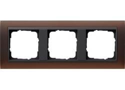 Gira 021313 3-way cover frame for anthracite Gira Event Opaque Dark Brown