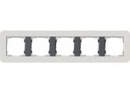 Gira 0215421 cover frame 5f Gira E3 light grey/anthracite