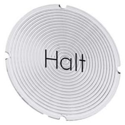 Siemens 3SU1900-0AB71-0AK0 Insert plate round milky symbol stop