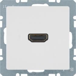Berker 3315436089 High Definition socket with 90° plug connection polar white including Berker Q.1/Q.3