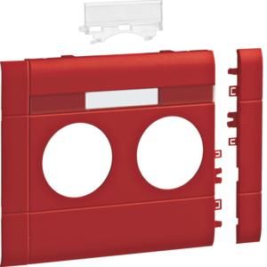 TEHALIT GB120213020 Modular panel 2-way plug-in label BR 120mm red