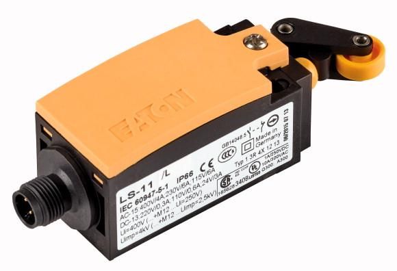 Eaton LS-11S/L-M12A position switch, 1NO+1NC, roller lever, M12A, 178140
