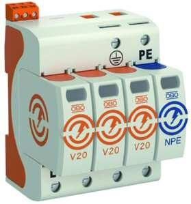 OBO Bettermann V20-3+NPE+FS-280 3-pole with NPE+FS 280V SurgeController V20, 5095333