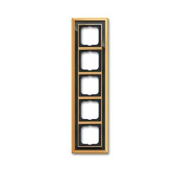 Busch-Jaeger 1725-835 cover frame, 5-way frame polished brass anthracite
