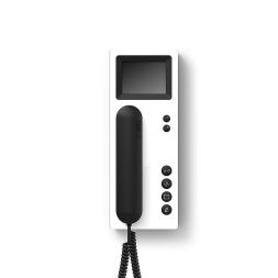 Siedle BTSV 850-03 WH/S bus telephone standard with colour monitor in high gloss white/black