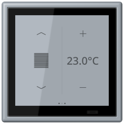 Jung LC459D1S257 LS Touch KNX room controller, gris clair 59