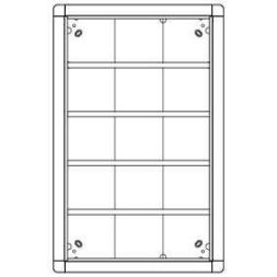 Ritto 1882120 flush-mounted frame 15 module slots, silver