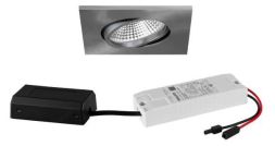 Brumberg 41488153 230V AC 7W 3000K nickel ma LED recessed ceiling spotlight