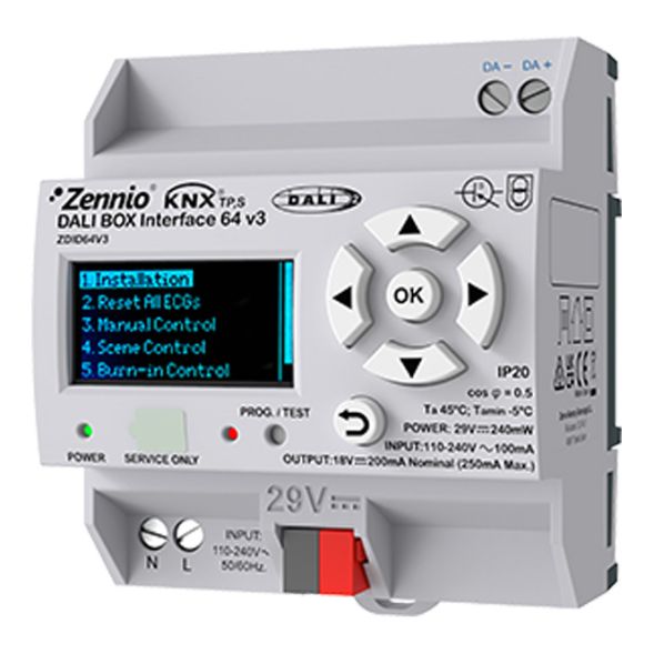 ZENNIO ZDID64V3 KNX DALI gateway REG | 1-fold, v3
