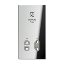 Jung SOGCR7522PL cover 1-way, shavers only, metal chrome-plated, series LS, glossy chrome