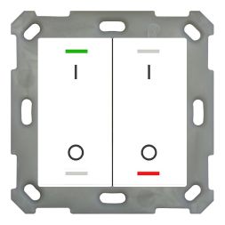 MDT BE-TAL55T2.B1 KNX push button sensor Light 55 with temperature sensor | 2-way, IO symbol | pure white glossy