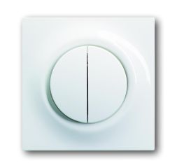 Busch-Jaeger 1785-74 central plate, with operating button and neon lamp alpine white