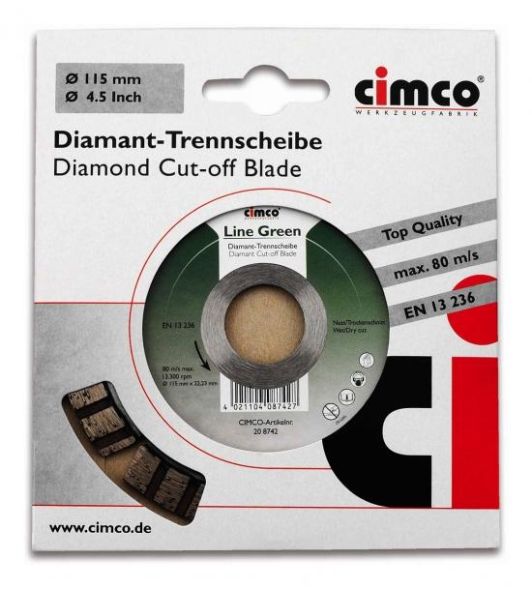 Cimco 208746 line green 150mm diamond cutting disc