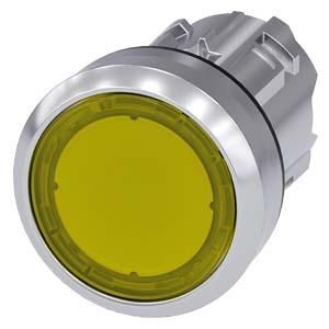 Siemens 3SU1051-0AA30-0AA0 push button illuminated 22mm round yellow