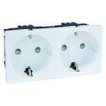 Hochköpper 00414511 D 6212.02 EMS SI 2-way pure white socket SCHUKO