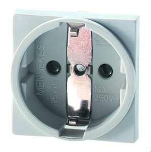 Mennekes 11510K snap-in socket SCHUKO 16A 230V IP20 grey