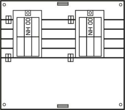 ABN m.2x XUS6-00 busbar panel (PAR254N)