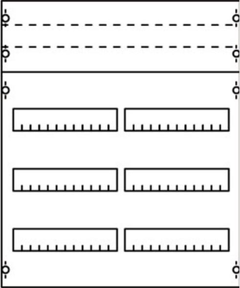 ABB Striebel &amp;amp; John 2V0KA DIN rail device module row spacing 125mm, 4RE / BH0, 2FB, 2CPX037594R9999
