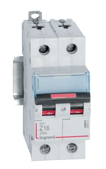 Legrand 409913 Circuit breaker DX3 Z16A 2P 25KA 2M