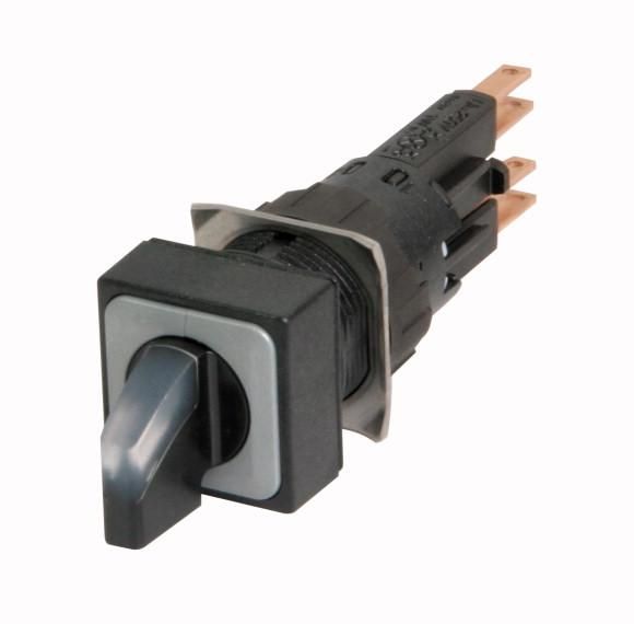 Eaton Q18LWK3-WS illuminated selector switch, 3 positions, white, momentary, 072322