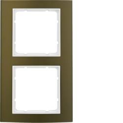 Berker 10123021 frame 2-way B.3 aluminum, brown/polar white