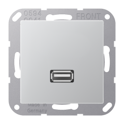 Jung MAA1122AL Multimedia connection system USB 2.0, Series A, aluminum