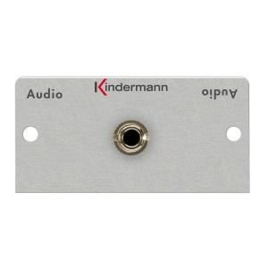 Kindermann 7444000411 audio jack 3.5mm stereo solder connection connection panel half panel 50x50mm
