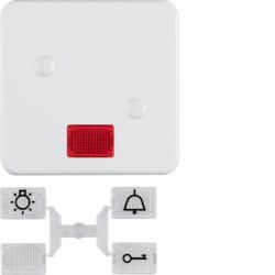 Berker 155709 rocker switch screwable with 5 enclosed lenses polar white, glossy wg Up IP44