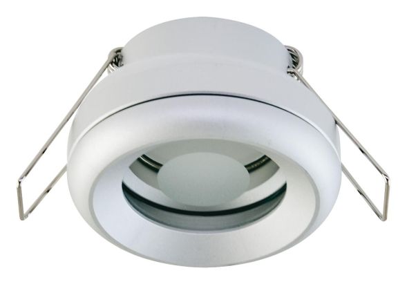 EVN 443128 round silver matt IP44 GZ4 max.35W 12V recessed ceiling spotlight