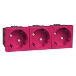 Hochköpper 00518011 D 6213.36 EMS SI WI 3-way red socket SCHUKO