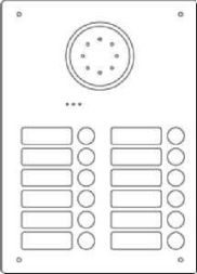 Ritto 1812320 Acero stainless steel door station audio, 12 WE, audio, stainless steel