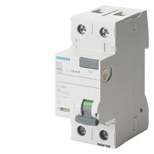Siemens 5SV3614-8 residual current circuit breaker 40/0.3A 1-pole+N 230V 2TE selective