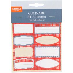 Siena Home 00062716 Adhesive labels CUCINARE 24 24 pieces, self-adhesive