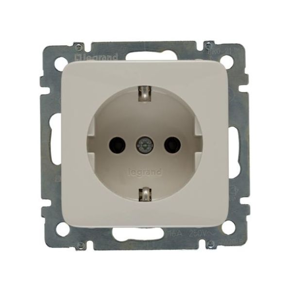 Legrand 776020 1-way socket almond white, (cream white (electric white))