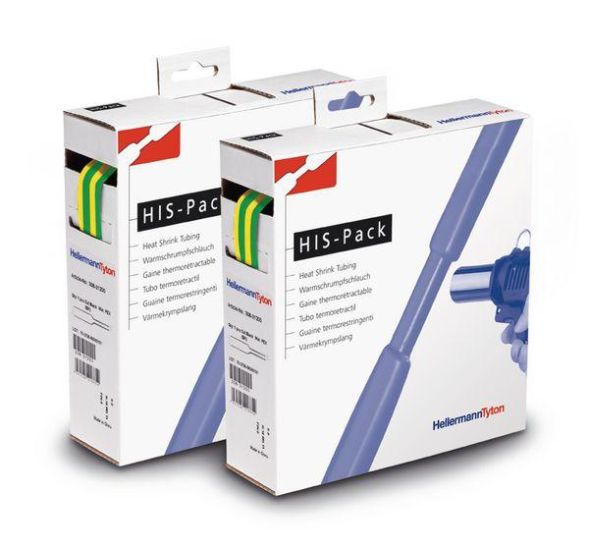 HellermannTyton 300-32547 HIS-1 PEX Green-Yellow (GNYE) Insultite Heat Shrink Tubing