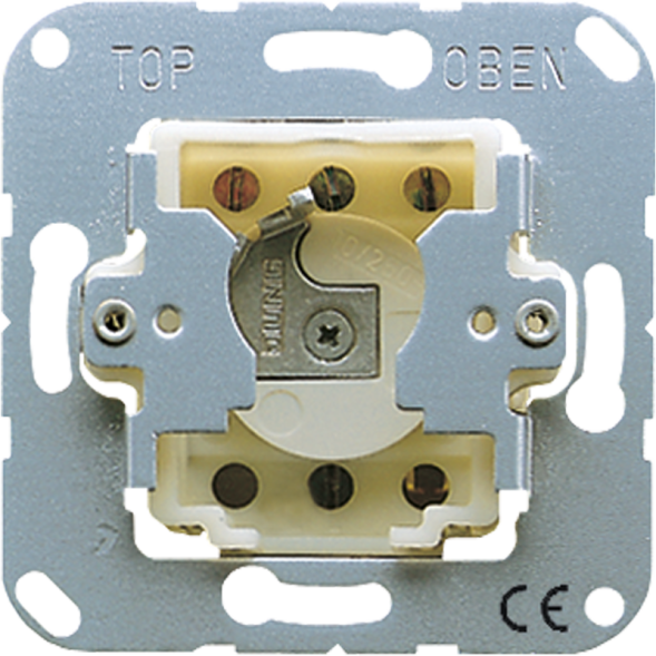 Jung 134.28 key switch with dismantling protection, blind reversing switch, 2-pole (2 drives), 10 A 250 V ~