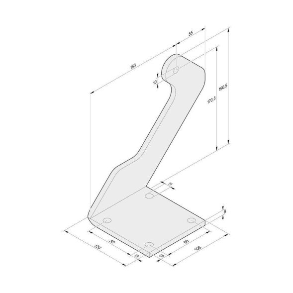 Sommer S12857-00001 gate post fitting 163/170,