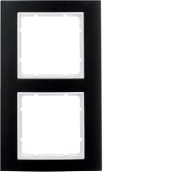Berker 10123025 frame aluminum, black/polar white Berker B.3