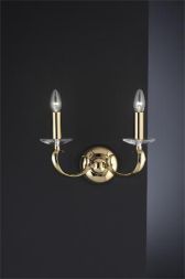 Brumberg 50802050 wall light, gold E14, 2x40W max.