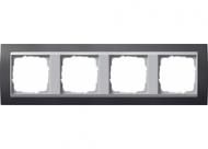 Gira 021481 4-way cover frame for color Alu Gira Event Anthracite